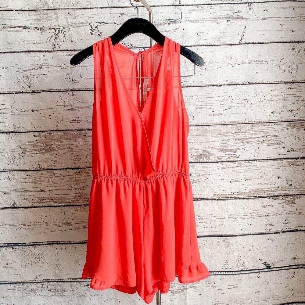 ASTR the label surprise romper blood orange